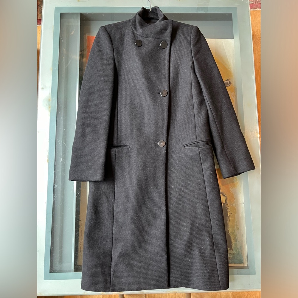 Zara Black Coat with Buttons